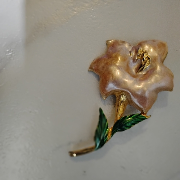 Ruth Design Vintage Costume Jewelry Flower Brooch 1990's - Picture 1 of 4